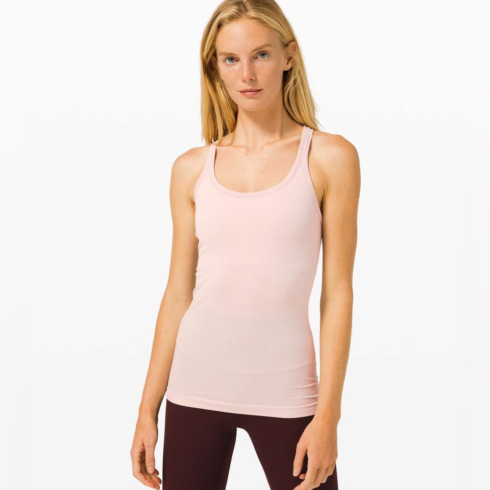 Lululemon Ebb to Street Tank top light pink size 6